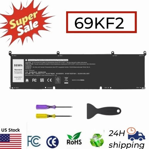 ?69KF2 Battery For Dell Precision 5550 5560 Series XPS 15 9500 8FCTC 70N2F 86Wh