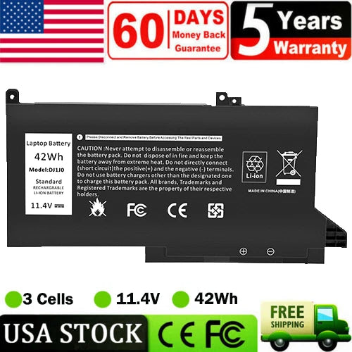??Lot 10X Battery DJ1J0 For Dell Latitude 12 7280 7290 13 7380 7390 14 7480 7490