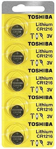 5 Toshiba CR1216 1216 Lithium Coin Cell 3V Batteries
