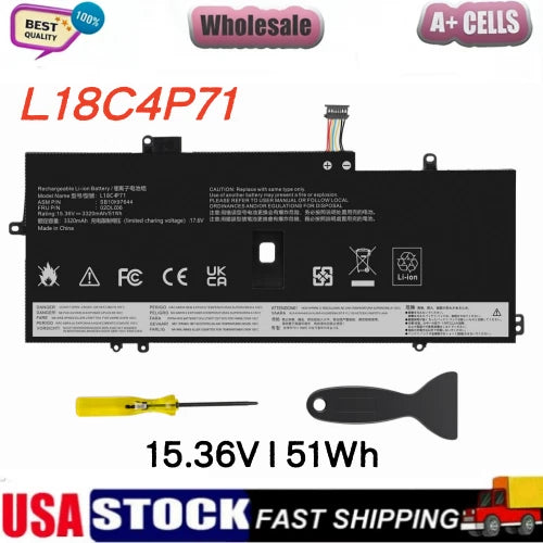 ?New Battery L18C4P71 For Lenovo ThinkPad X1 Yoga 4th 5th Gen Carbon 7th 8th