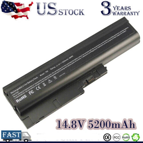 40Y6799 Battery for Lenovo IBM Thinkpad T60 T61 R60 R61 Z60 Z61 6 Cell 5200mAh