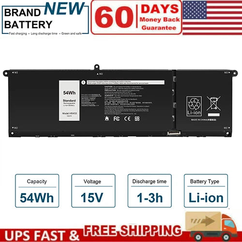 54Wh V6W33 Battery for Dell Inspiron 3511 3520 3510 5510 5515 Latitude 3320 3330