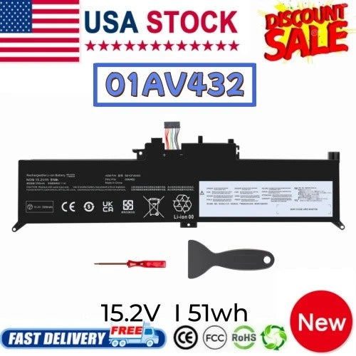 01AV433 For Lenovo Battery ThinkPad Yoga 260 00HW026 00HW027 01AV432 Tested