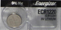 1 Fresh ENERGIZER CR1220 BATTERY 3V LITHIUM CR 1220 DL1220 BR1220 BRAND NEW