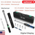 1/2'' 3/8" 1/4'' Mechanical / Digital Torque Wrench with 2*battery Adjustable