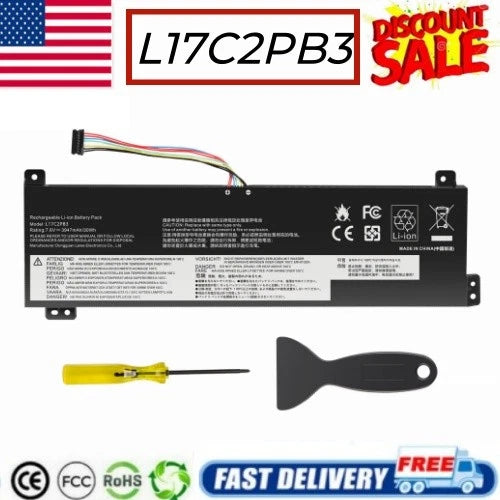 L17L2PB3 L17M2PB3 Battery for Lenovo V130-15IKB/15IGM V330-15IKB V530-15IKB 30wh
