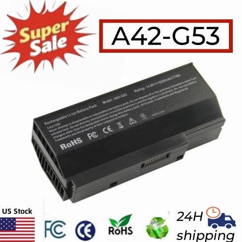 5200mAh Battery for ASUS G73 A42-G73 G73-52 G73JH G73JW G73j G53 G73SW G53S