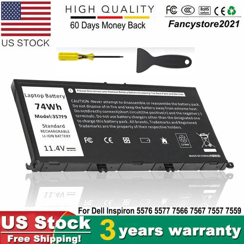 11.4V-74Wh Laptop Battery For Dell Inspiron 15 7559 7567 Type 357F9 71JF4 US