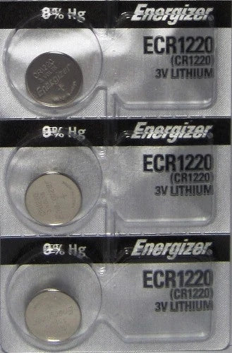 3 Fresh ENERGIZER CR1220 BATTERY 3V LITHIUM CR 1220 DL1220 BR1220 BRAND NEW