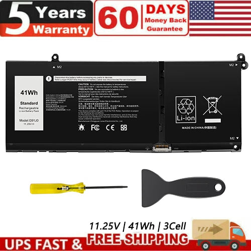 41Wh G91J0 Battery for Dell Latitude 3320 3420 3520 Inspiron 5310 5410 5415 5418