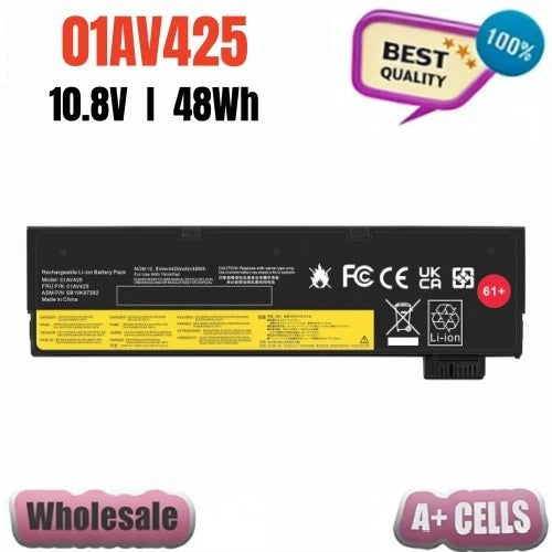 01AV424 01AV425 SB10K97579 Battery For Lenovo Thinkpad T470 T480 P51s P52s 48Wh