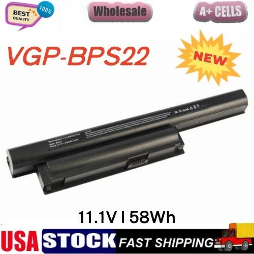 58Wh Battery FOR for Sony Vaio VGP-BPS22 BPS22 VGP-BPS22A VGP-BPL22 VGP-BPS22