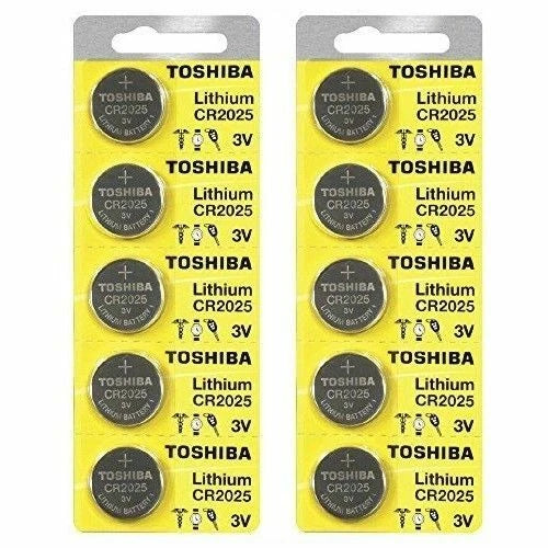 10 x New Original Toshiba CR2025 CR 2025 3V LITHIUM BATTERY BR2025 DL2025 Watch