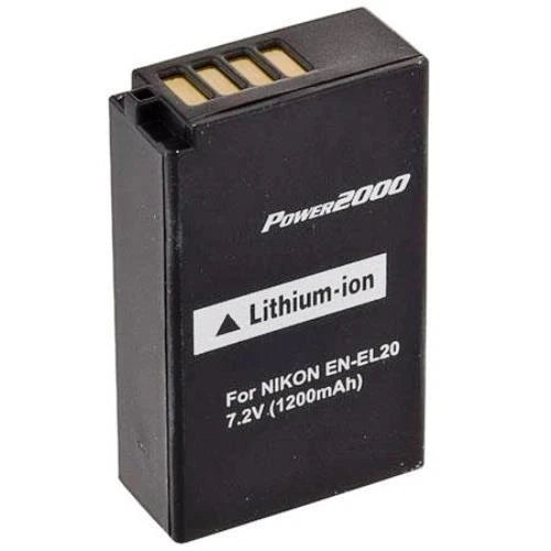 Power2000 EN-EL20 Rechargeable Battery for Nikon 1 AW1, Coolpix A Camera