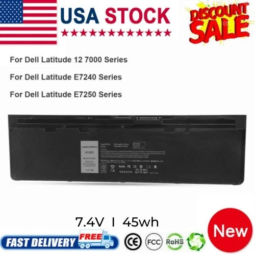 45wh Battery for Dell Latitude E7240 E7250 WD52H F3G33 KKHY1 451-BBFW -BBFX