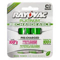 Rayovac Platinum Low Self Discharge C Size 2 Batteries