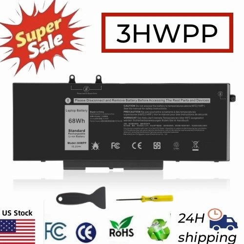 ?3HWPP Battery For Dell Latitude 14 5410 E5410 15 5510 E5510 Series 1VY7F 3YNXM