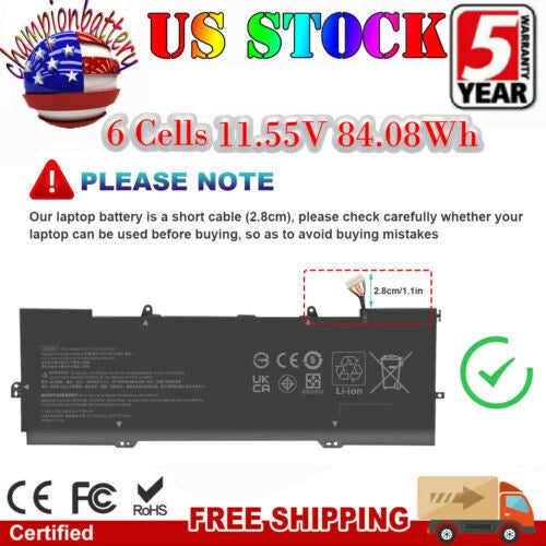 YB06XL Battery For HP Spectre x360 15-ch000 15-bl000 15-ch002ng 15-ch0xx 84.08Wh