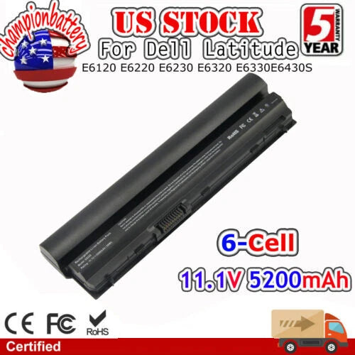 Battery for Dell Latitude E6320 E6230 E6120 E6220 E6330 E6430S RFJMW FRROG FRR0G