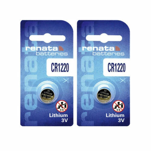 CR 1220 RENATA LITHIUM BATTERIES (2 piece) 3V Watch New Authorized US Seller
