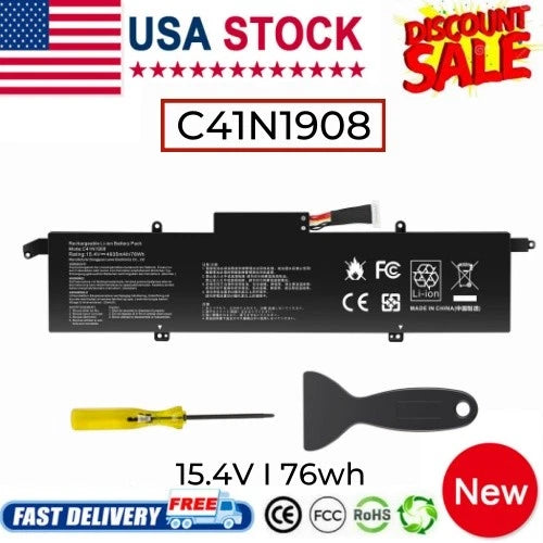 C41N1908 Battery For Asus ROG Zephyrus G14 GA401II GA401IU GA401QE GA401 76Wh
