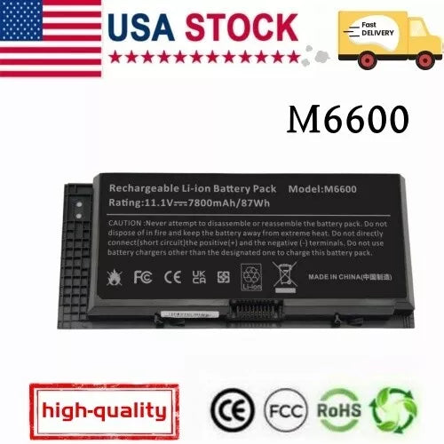 New Replace Battery FV993 for Dell Precision M6600 M4800 M4600 M6800 FJJ4W 89WH