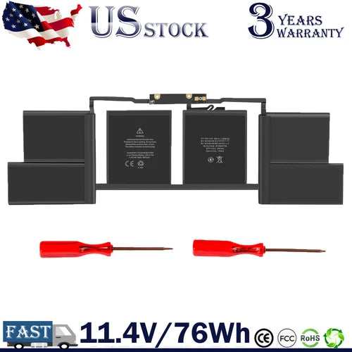 A1820 A1707 Battery for Apple MacBook Pro 15'' Late 2016 Mid 2017 EMC 3072 76Wh