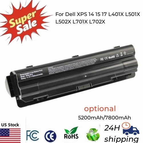 ?6/9Cell Battery for Dell XPS 14 15 17 L401X L501X L502X L701X L702X JWPHF