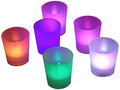 6pc Battery Operated Flickering Multi LED Tealights Votive Tea Lights Flameless