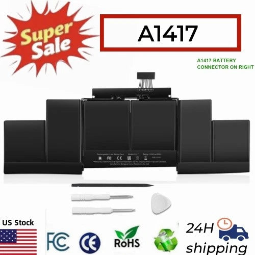 A1417 A1398 Laptop Battery For Apple Macbook Pro 15 inch Retina Mid 2012 95Wh