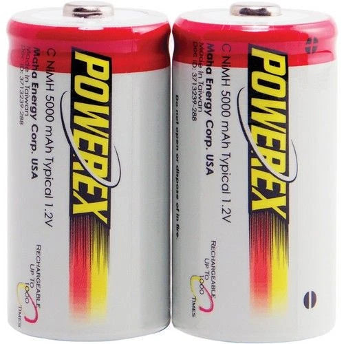 Powerex Size C 5000 Mah NiMH Rechargeable Batteries Pack of 2