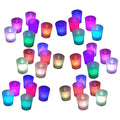 36pc Battery Operated Flickering Multicolor LED Tealights Votive Tea Lights F...