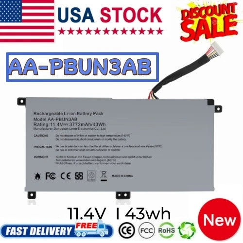 New AA-PBUN3AB AA-PBUN3QB Battery for Samsung NP800G5M NP530E5M 500R5M 43wh