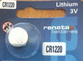 CR 1220 RENATA LITHIUM BATTERIES (1 piece) 3V Watch New Authorized US Seller