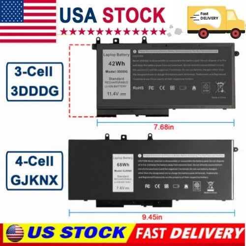 GJKNX/3DDDG Battery for Dell Latitude 5280 5480 5580 5590 5490 5288 5290 5488