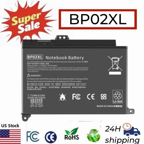 ?BP02XL Battery For HP Pavilion 15 Series 15-AU010WM 15-AU018WM 15-AU057CL 41Wh