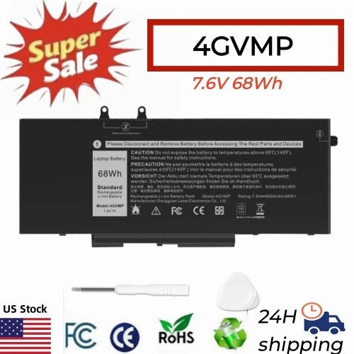 ??LOT 30x 4GVMP Battery For Dell Latitude 5400 5500 Precision 3540 M3540 68Wh