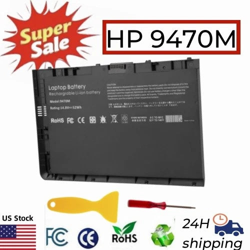 Battery BT04XL For HP EliteBook Folio 9470M 9480M HSTNN-DB3Z 682962-001 52wh