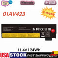 ?LOT 1-100x 01AV423 Battery For Lenovo Thinkpad T470 T480 T570 T580 P51s 24wh