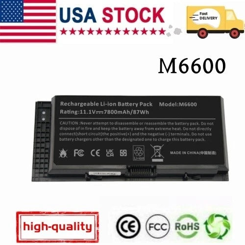 M6600 Battery for Dell Precision M4600 M4700 M4800 M6700 M6800 FV993 FJJ4W 11.1V