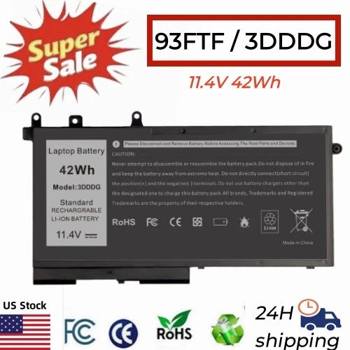 ?LOT 10x 3DDDG 93FTF Battery for Dell Latitude E5280 E5480 Precision 3520 3530