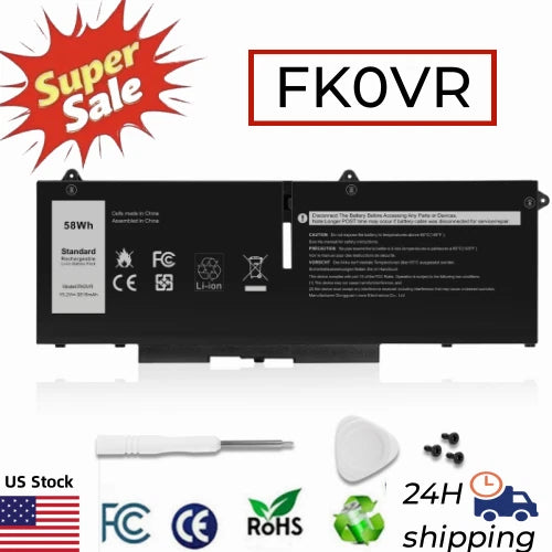 ?FK0VR FKOVR Battery for Dell Latitude 5330 7530 7430 7330 8H6WD 8P81K 58Wh