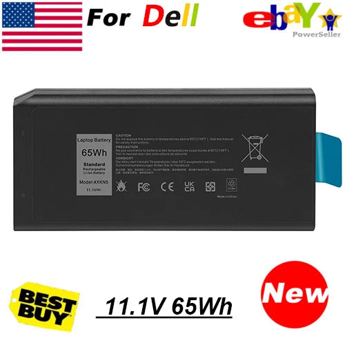4XKN5 X8VWF Battery For Latitude 5404 5414 7404 7414 Rugged Extreme XRJDF 65WH