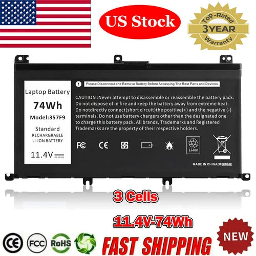 357F9 Battery For Dell Inspiron 15 7000 Gaming P65F P65F001 P57F 71JF4