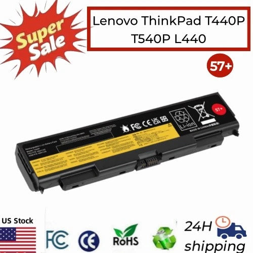 57+ Battery for Lenovo ThinkPad T440P T540P L440 L540 W540 W541 0C52863 4400mAh