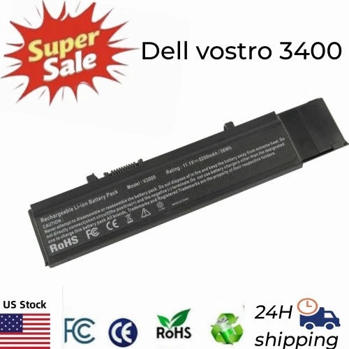 ?7FJ92 Battery for Dell Vostro 3400 3500 3700 07FJ92 4JK6R Y5XF9 CYDWV 5200mAh