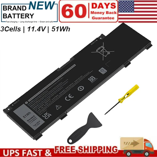 51Wh 266J9 MV07R Battery for Dell G3 15 3500 3590 3790 G5 15 5500 SE 5505 P89F