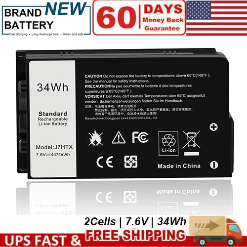 Lot J7HTX Battery For Dell Latitude 12 7202 12 7212 7220 7XNTR 0FH8RW 34WH