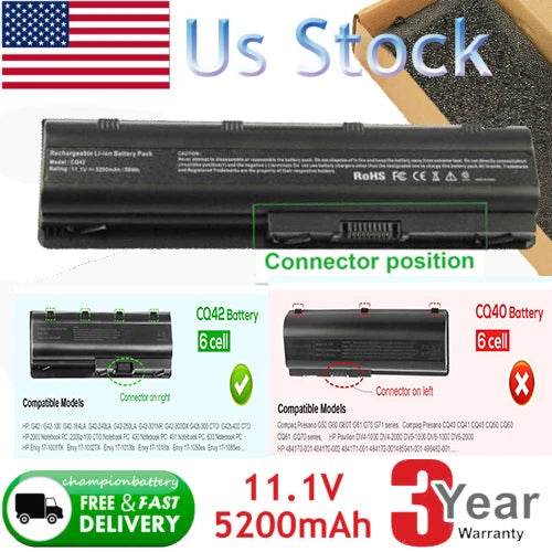 593553-001 593554-001 - for HP Replace Battery - MU06 MU09 CQ42 5200mAh 6Cell