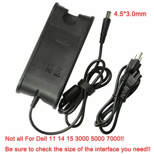 For Dell Inspiron 11 13 14 15 3000 5000 7000 Series 2in-1 AC Adapter Charger 65W